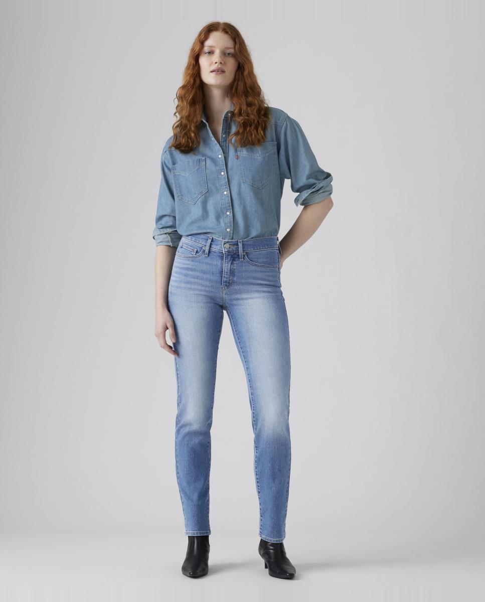 Jeans Straight 314? Shaping com Cintura Média Azul-claro-3