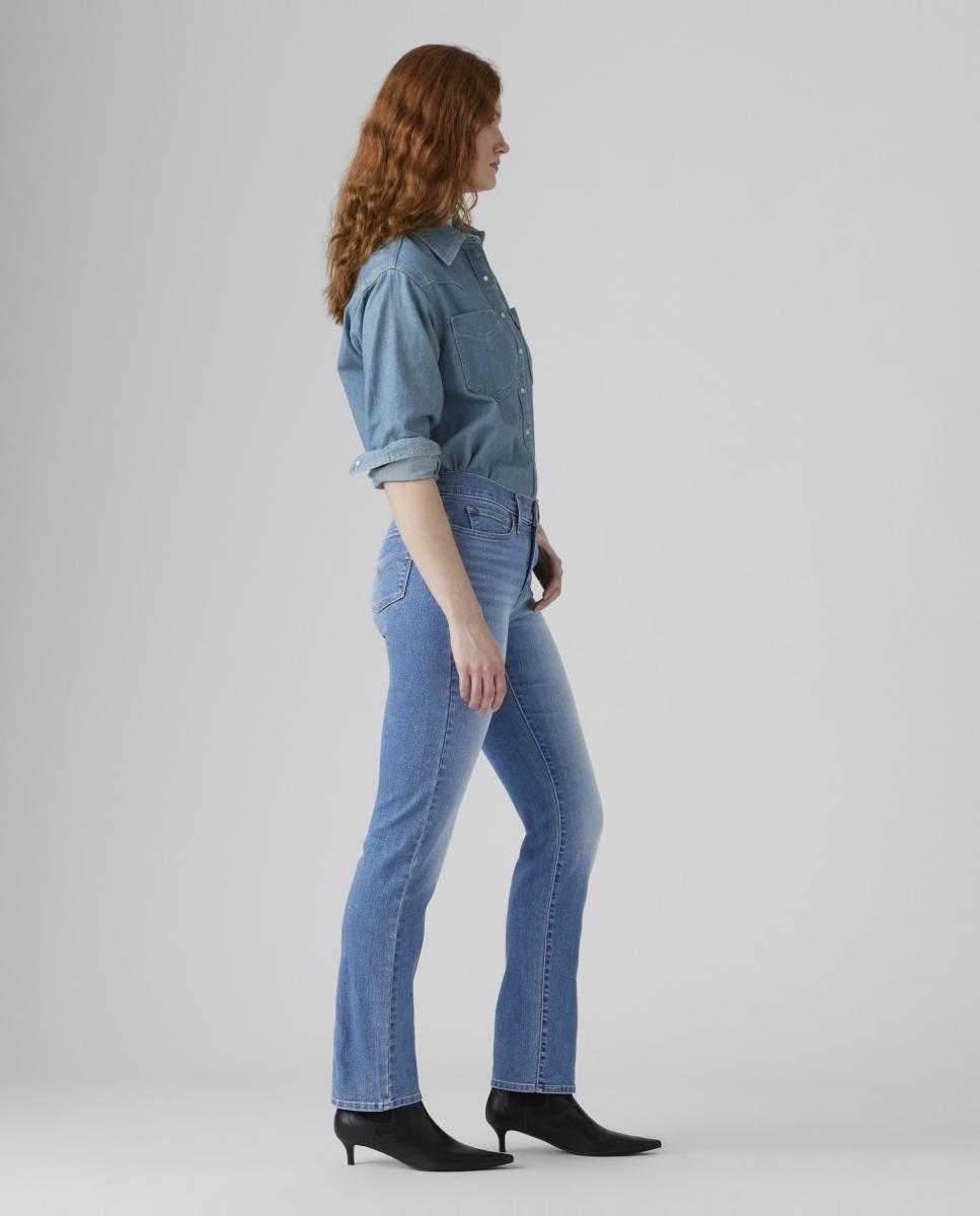 Jeans Straight 314? Shaping com Cintura Média Azul-claro-5