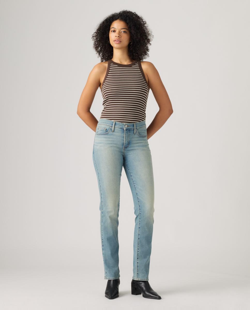 Jeans Straight 314? Shaping com Cintura Média Azul-4