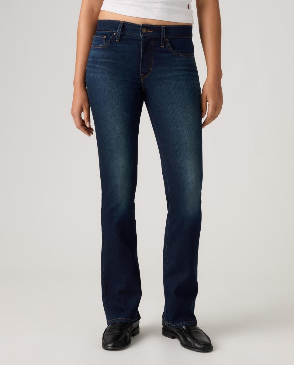 Jeans à Boca de Sino 315? Shaping Bootcut com Cintura Média Azul-índigo-3