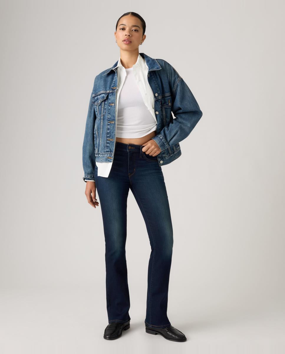 Jeans à Boca de Sino 315? Shaping Bootcut com Cintura Média Azul-índigo-4