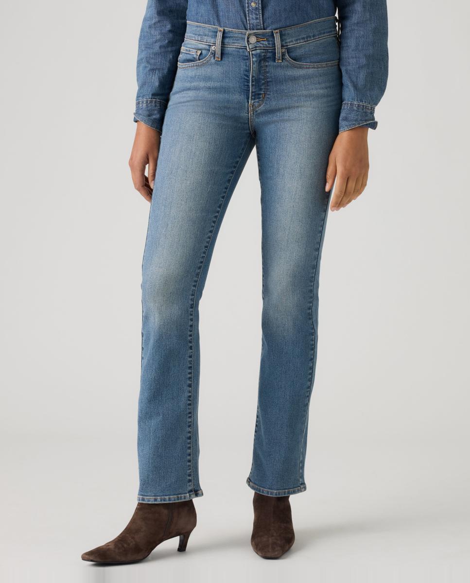 Jeans à Boca de Sino 315? Shaping Bootcut com Cintura Média Azul-claro-3