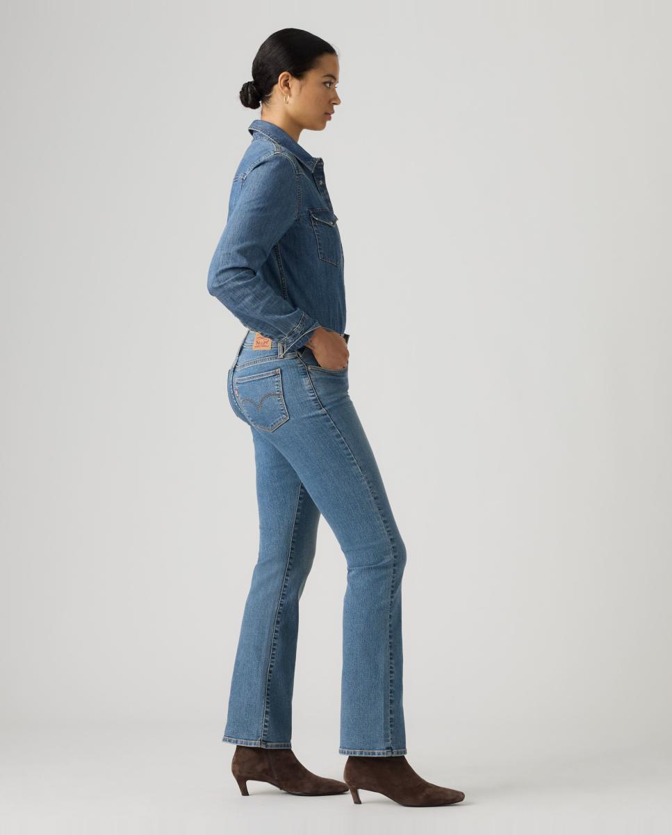 Jeans à Boca de Sino 315? Shaping Bootcut com Cintura Média Azul-claro-5