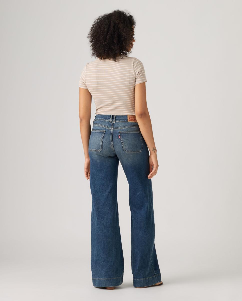 Jeans Straight 318? Shaping Wide Leg de Cintura Média Azul-2