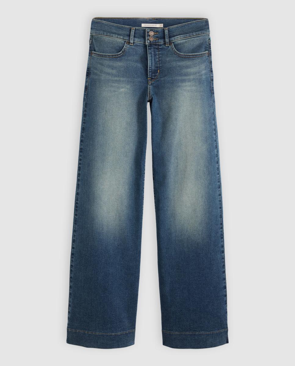 Jeans Straight 318? Shaping Wide Leg de Cintura Média Azul-6