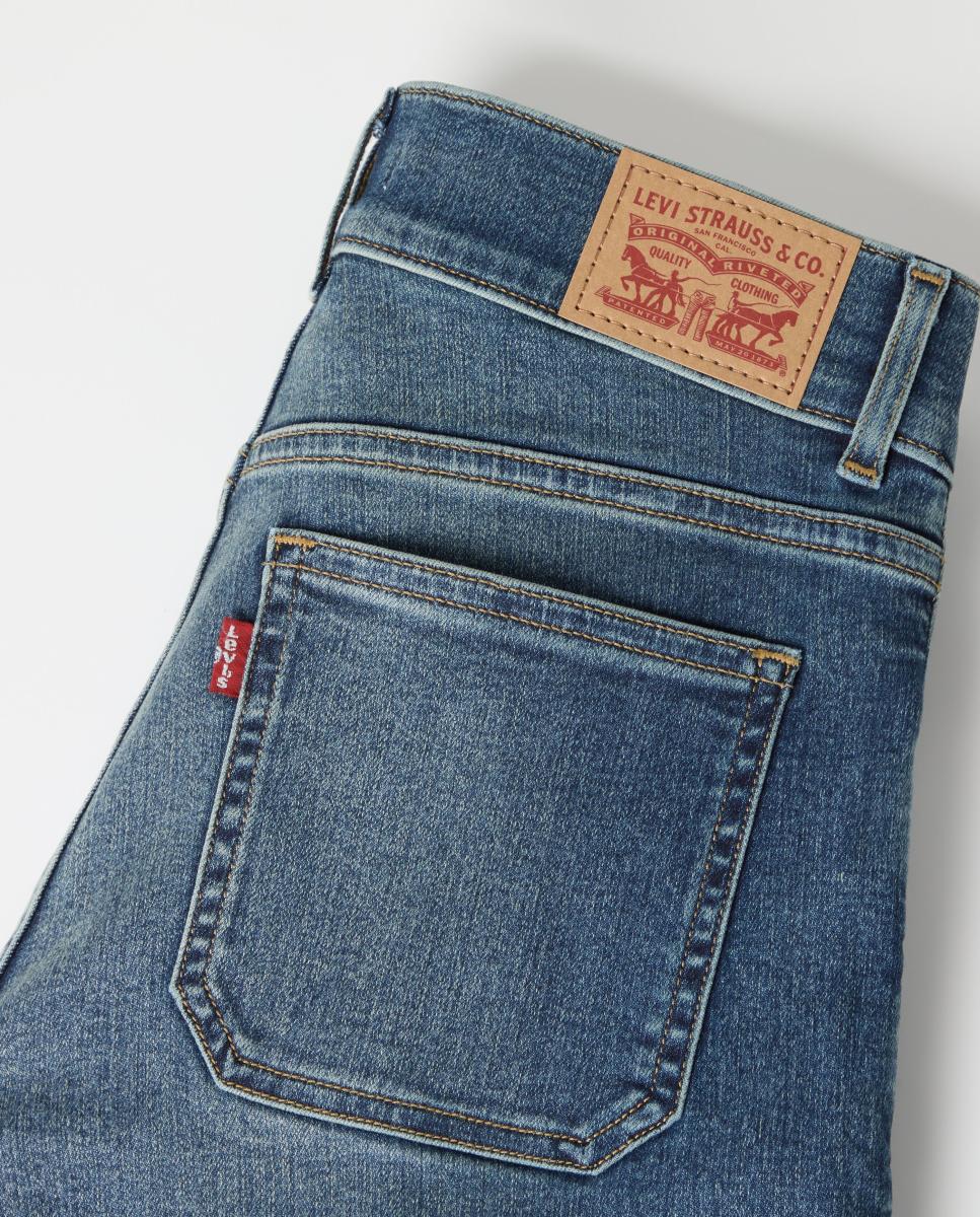 Jeans Straight 318? Shaping Wide Leg de Cintura Média Azul-7