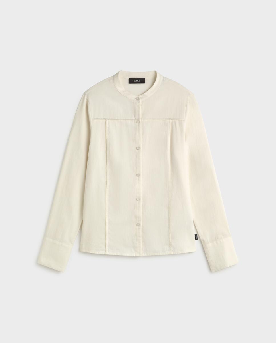 Sobrecamisa de Algodão com Fecho de Botões Branco-4