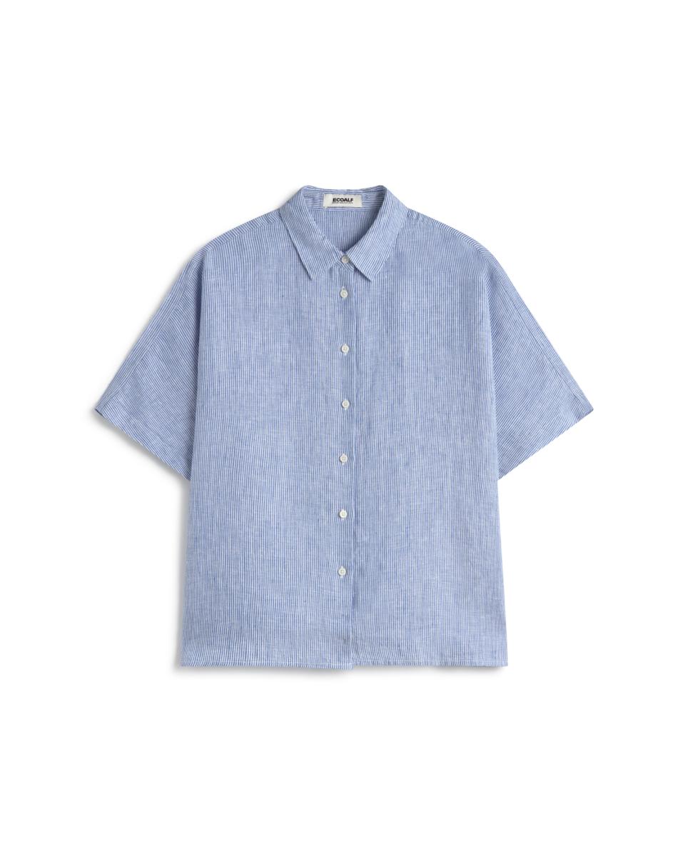 Imagen 4 de Camisa de mujer con cierre frontal de botones - Ecoalf - Azul claro Azul claro