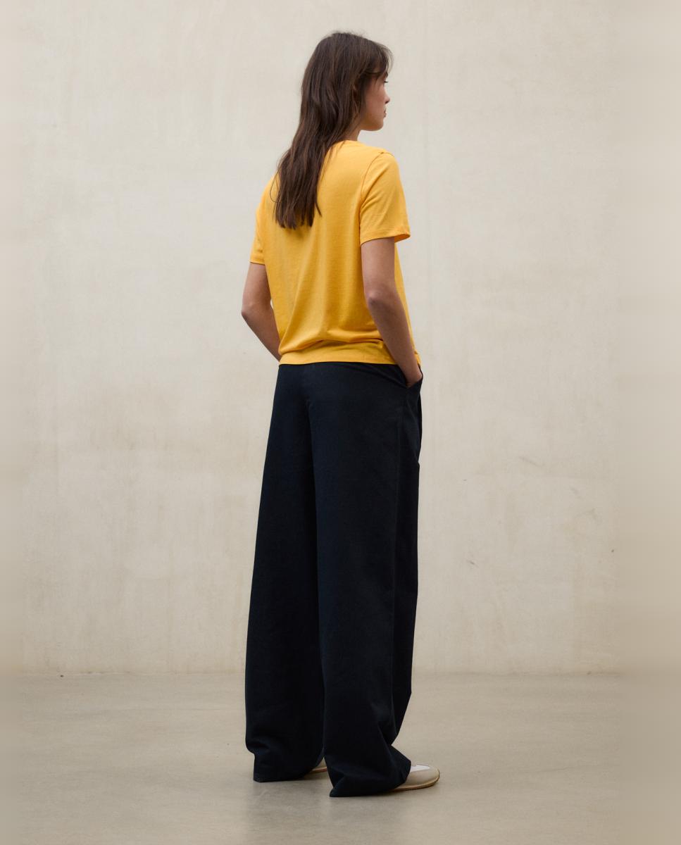 Camiseta de mujer con corte regular y cuello redondo - Ecoalf - Naranja Naranja-3