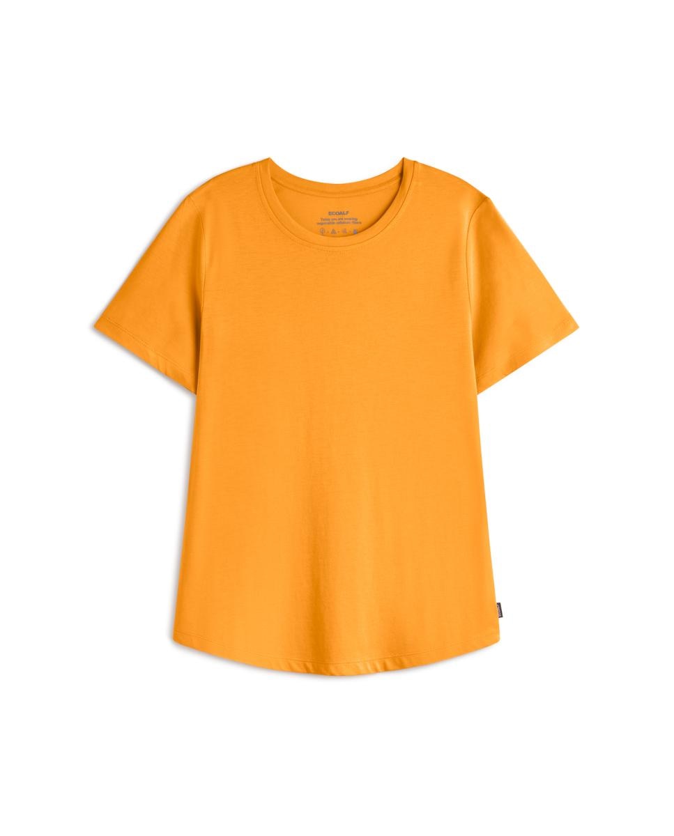 Camiseta de mujer con corte regular y cuello redondo - Ecoalf - Naranja Naranja-4