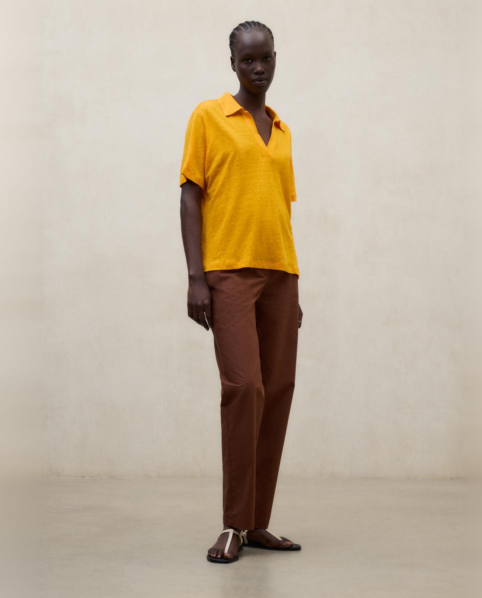 Imagem 0 de Polo de Linho Relaxed Fit