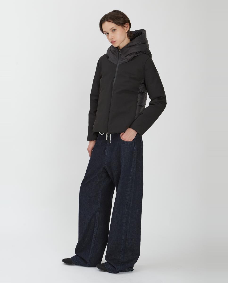 Blusão Acolchoado Curto Preto-4