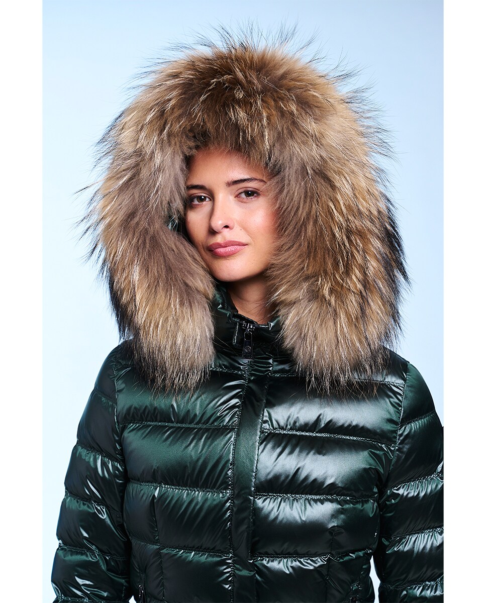 Blusão Acolchoado Cintado Verde-escuro-3