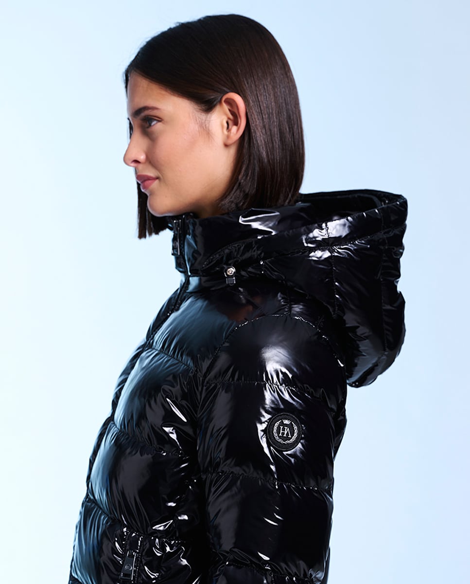 Blusão Acolchoado com Pelo Desmontável Preto-4