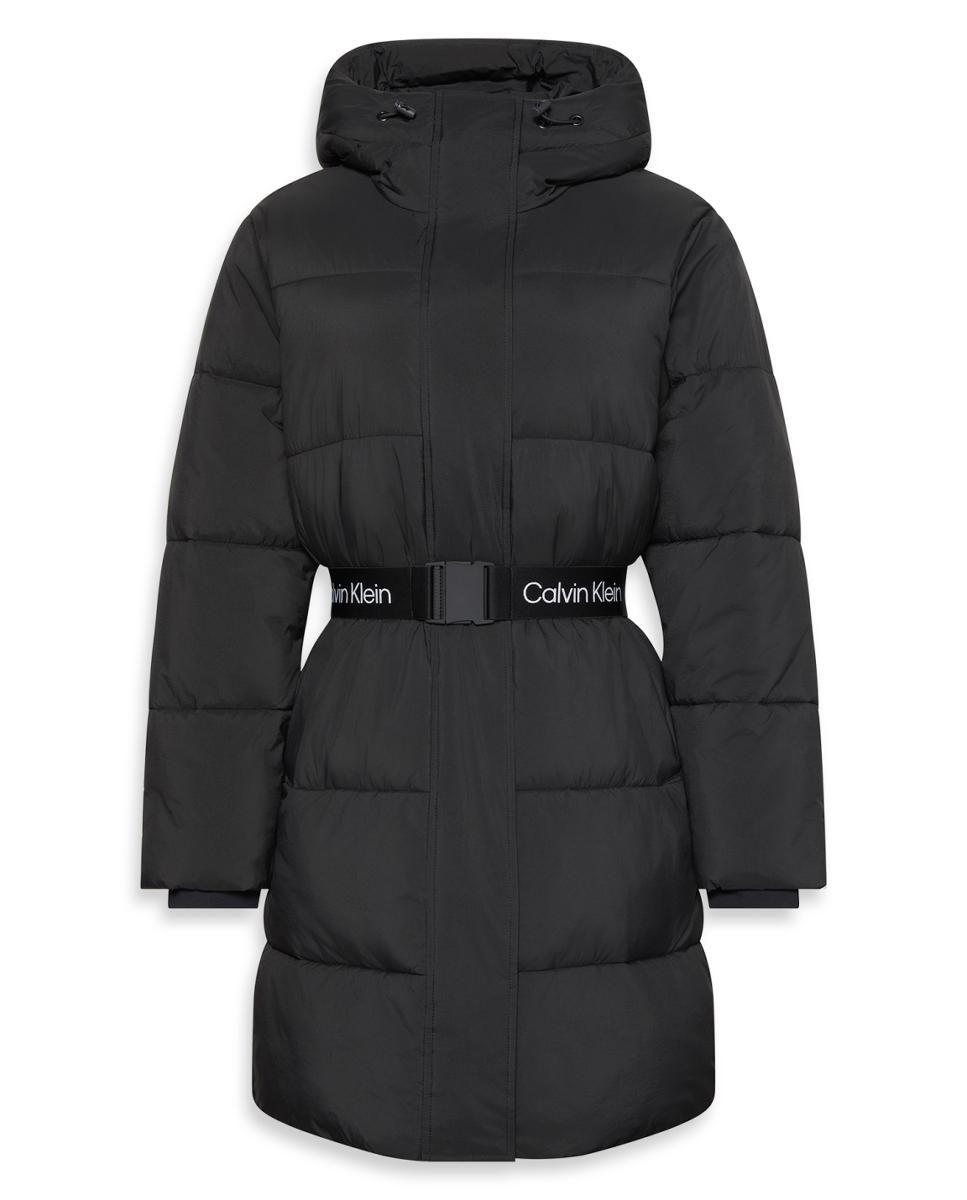 Sobretudo Comprido com Cinto Preto-1