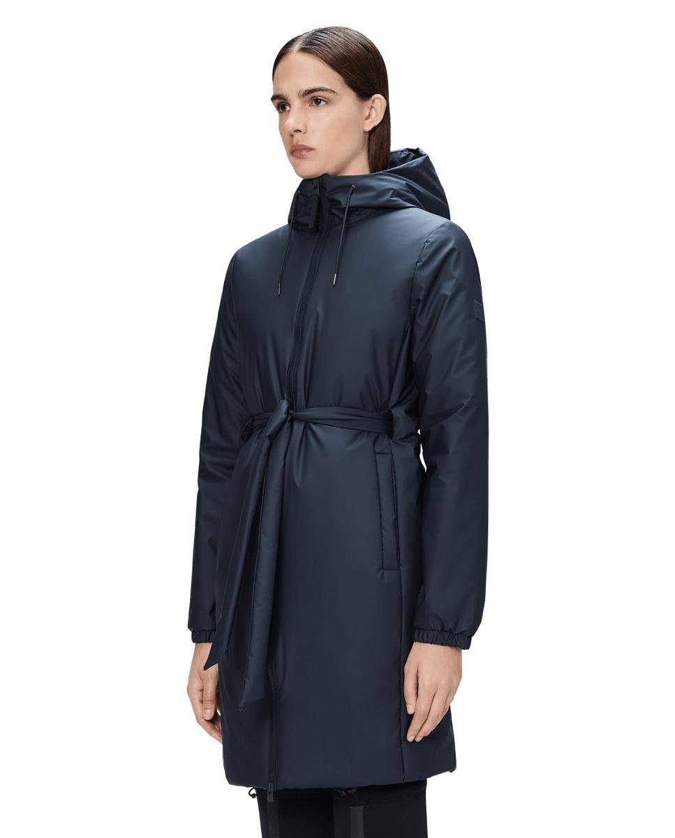 Casaco Comprido Acolchoado Lohja Insulated Curve Azul-marinho-1