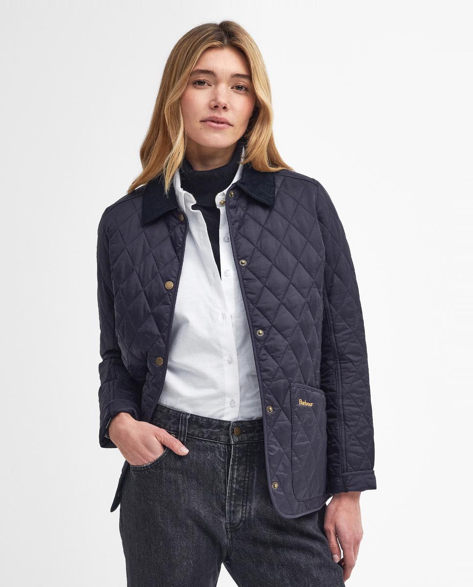 Imagen 0 de Chaqueta encerada con bolsillos calientamanos en el pecho y bolsillos de parche inferiores Azul marino