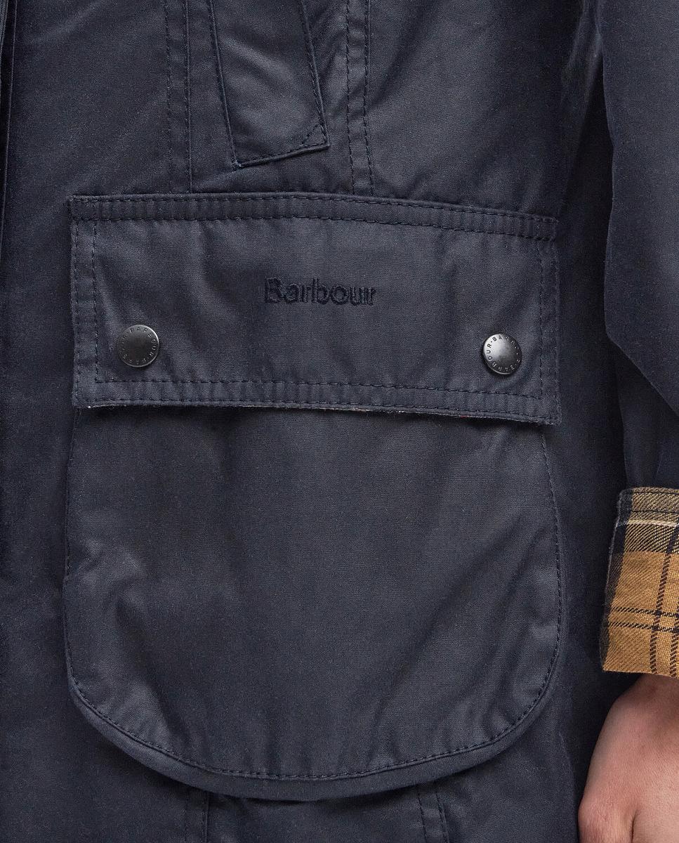 Chaqueta encerada con bolsillos calientamanos en el pecho y bolsillos de parche inferiores - Barbour - Azul marino Azul marino-7