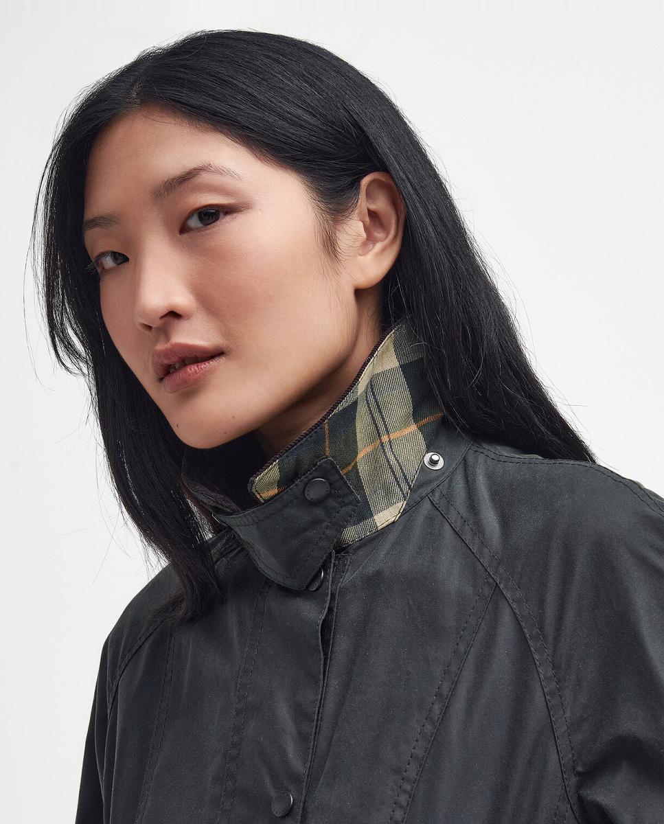 Chaqueta encerada con bolsillos calientamanos en el pecho y bolsillos de parche inferiores - Barbour - Verde Verde-4