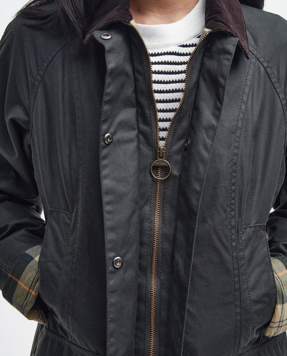 Chaqueta encerada con bolsillos calientamanos en el pecho y bolsillos de parche inferiores - Barbour - Verde Verde-5