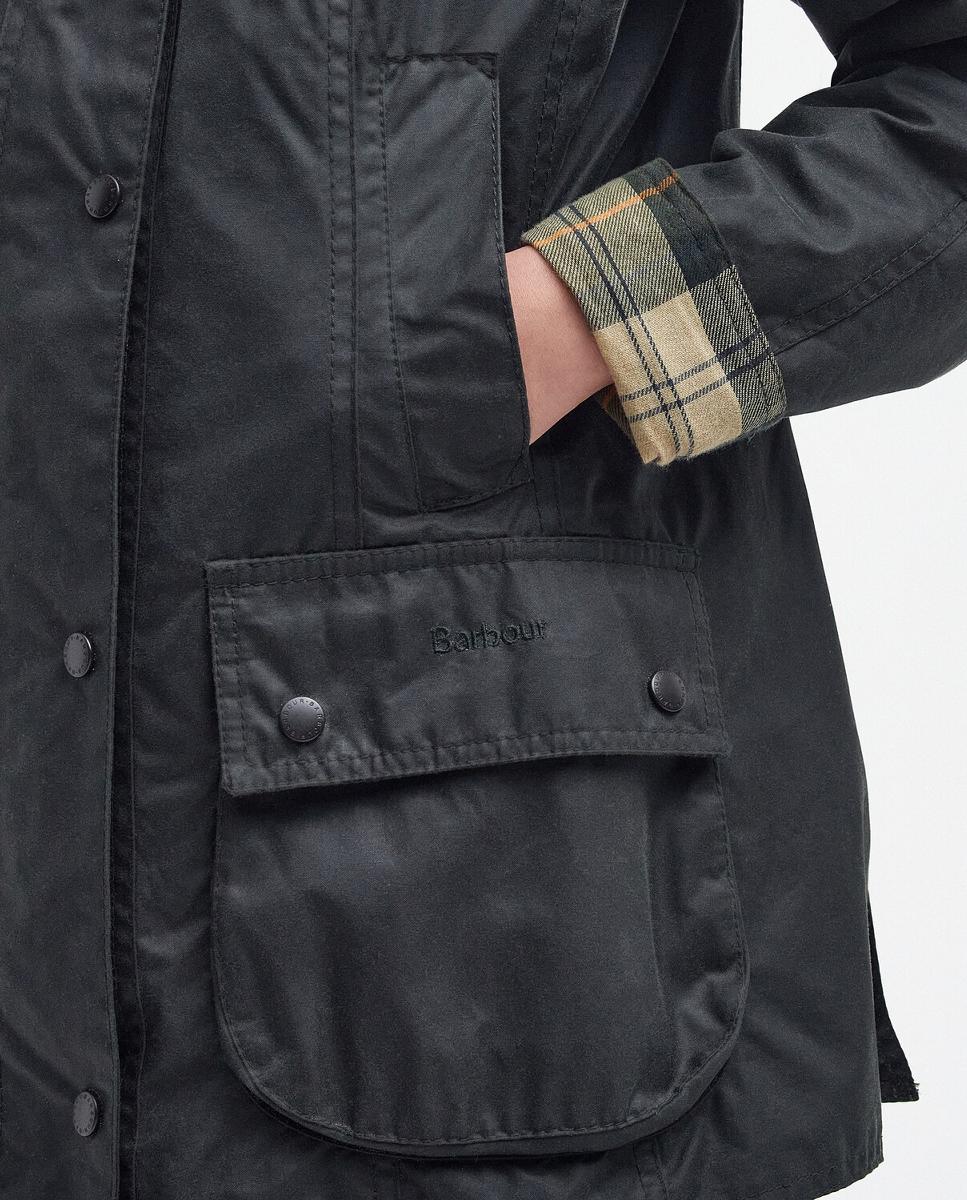 Chaqueta encerada con bolsillos calientamanos en el pecho y bolsillos de parche inferiores - Barbour - Verde Verde-6