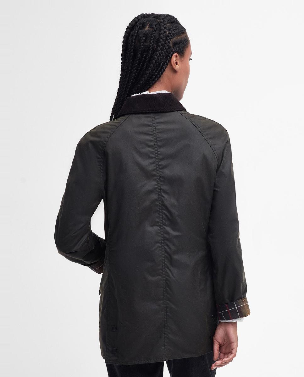 Chaqueta encerada on bolsillos inferiores con fuelle, bolsillos para calentar las manos - Barbour - Verde Verde-2