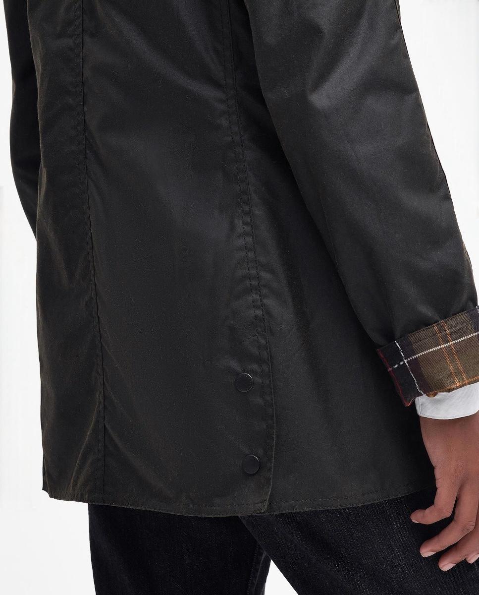Chaqueta encerada on bolsillos inferiores con fuelle, bolsillos para calentar las manos - Barbour - Verde Verde-6