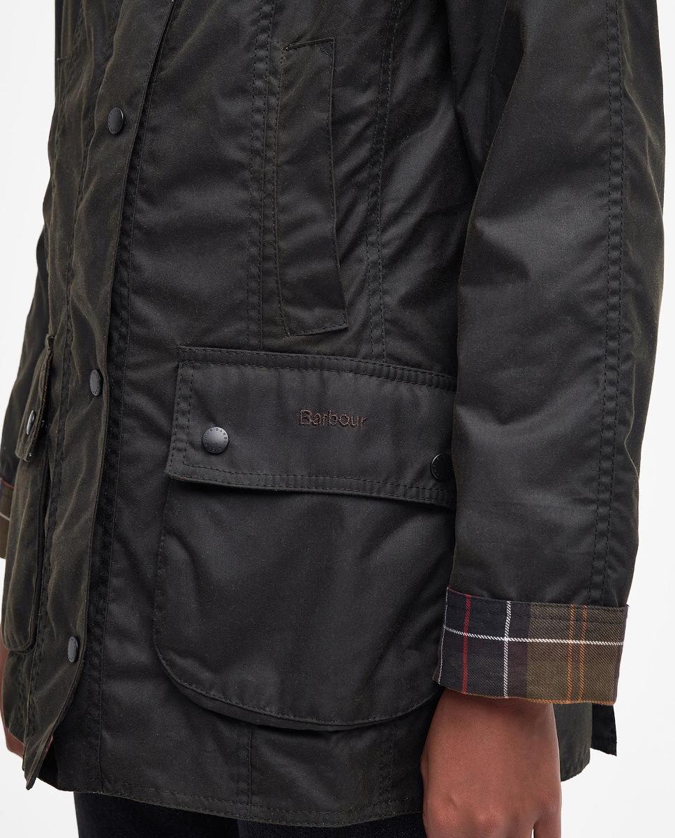 Chaqueta encerada on bolsillos inferiores con fuelle, bolsillos para calentar las manos - Barbour - Verde Verde-7
