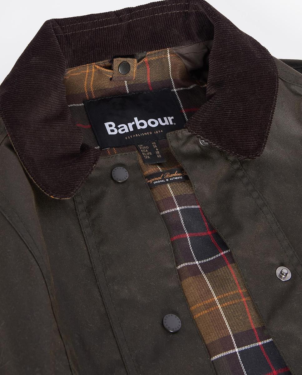 Chaqueta encerada on bolsillos inferiores con fuelle, bolsillos para calentar las manos - Barbour - Verde Verde-9
