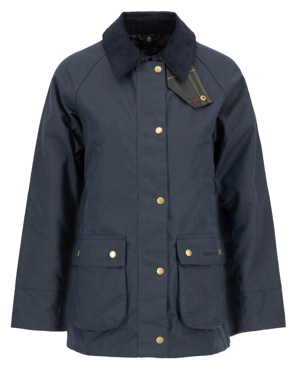 Chaqueta encerada de cuatro bolsillos de Barbour con cuello de cordón tradicional - Azul marino Azul marino-7