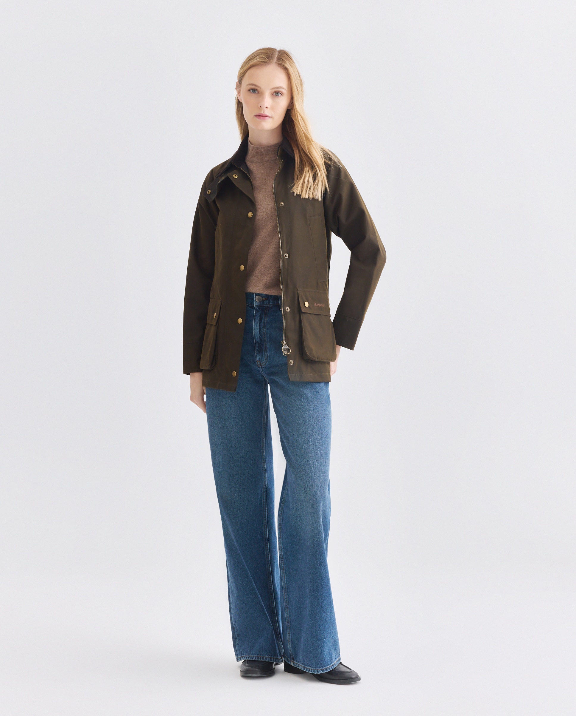 Chaqueta encerada de cuatro bolsillos de Barbour con cuello de cordón tradicional - Verde Verde-2