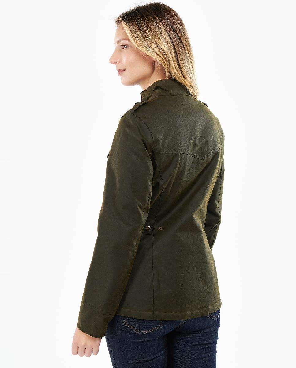 Chaqueta estilo encerado de cuatro bolsillos con charreteras - Barbour - Verde Verde-2
