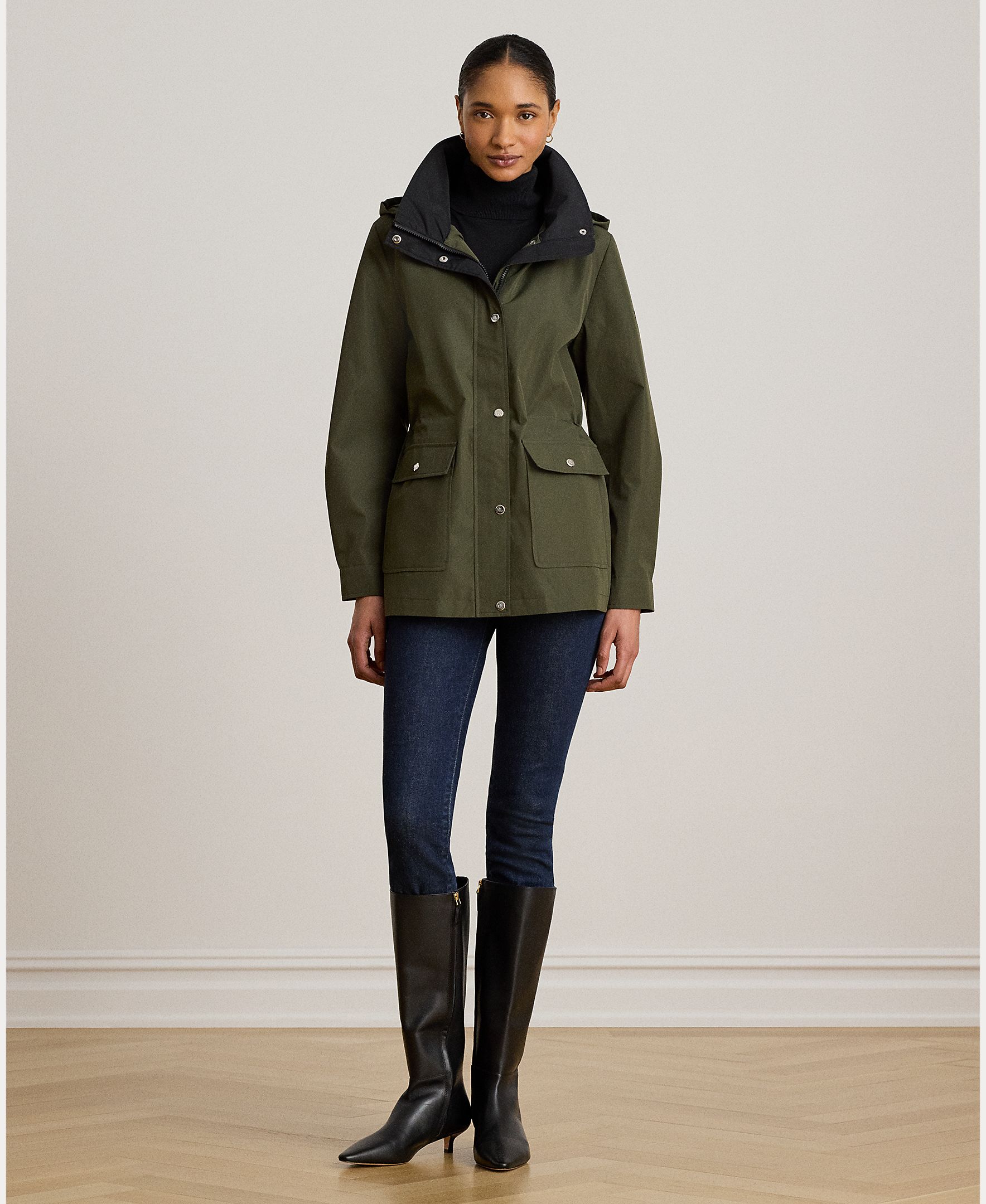 Imagem 0 de Parka de Mulher de Estilo Camper com Gola Alta