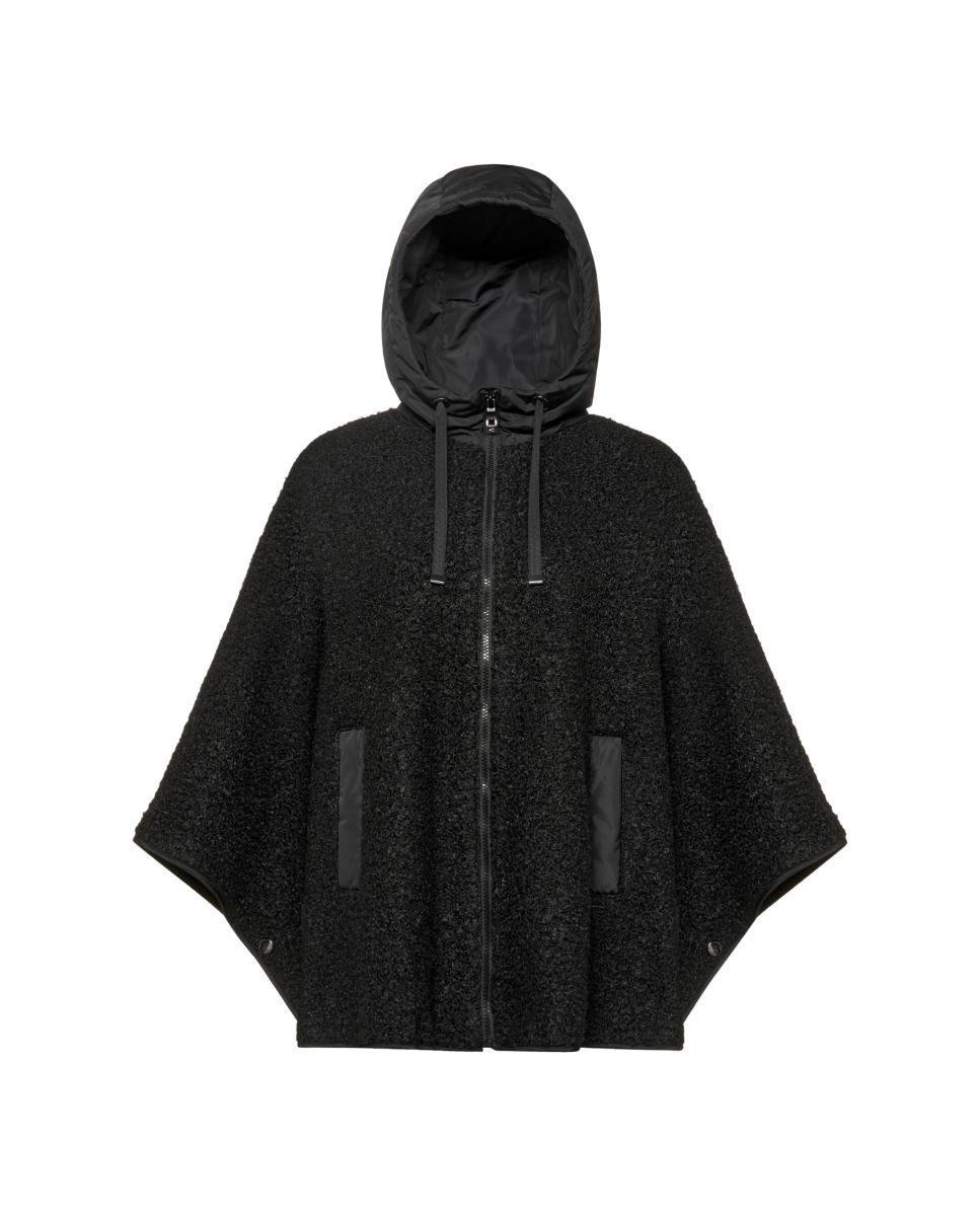 Capa com Capuz, Fecho de Correr e Bolsos Preto-6
