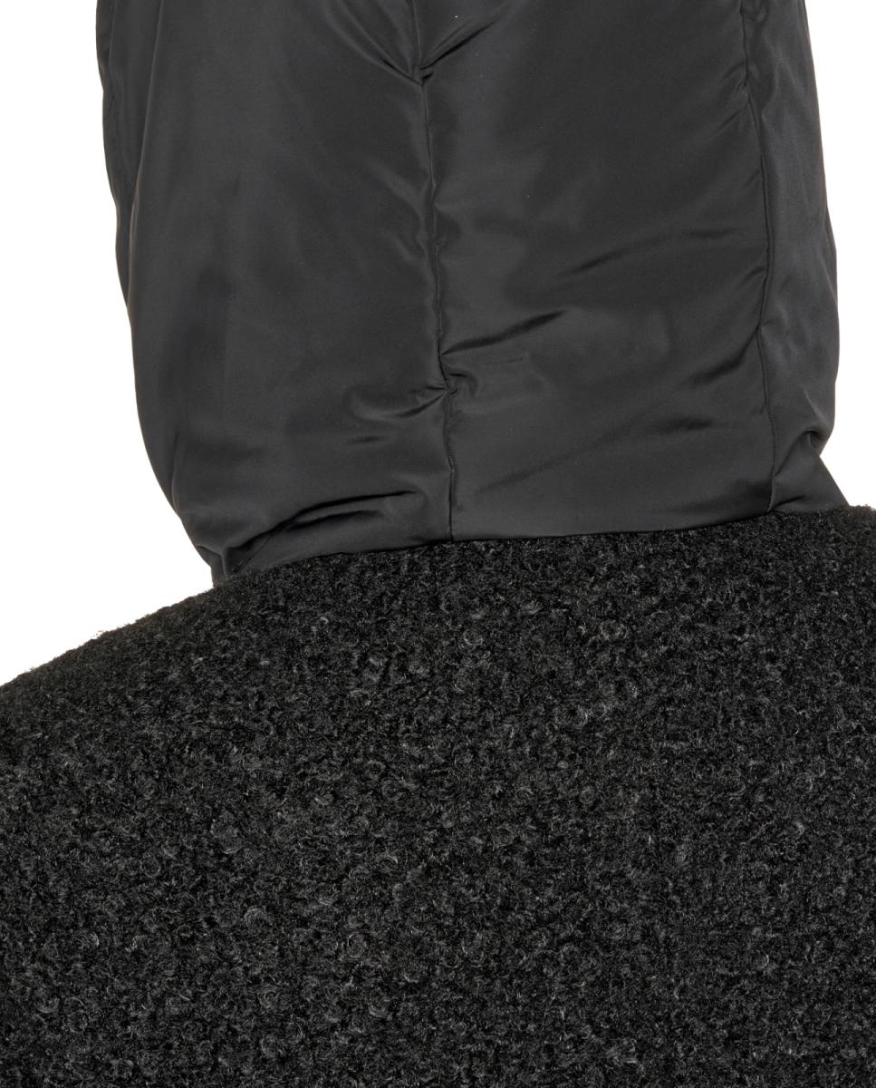 Capa com Capuz, Fecho de Correr e Bolsos Preto-9