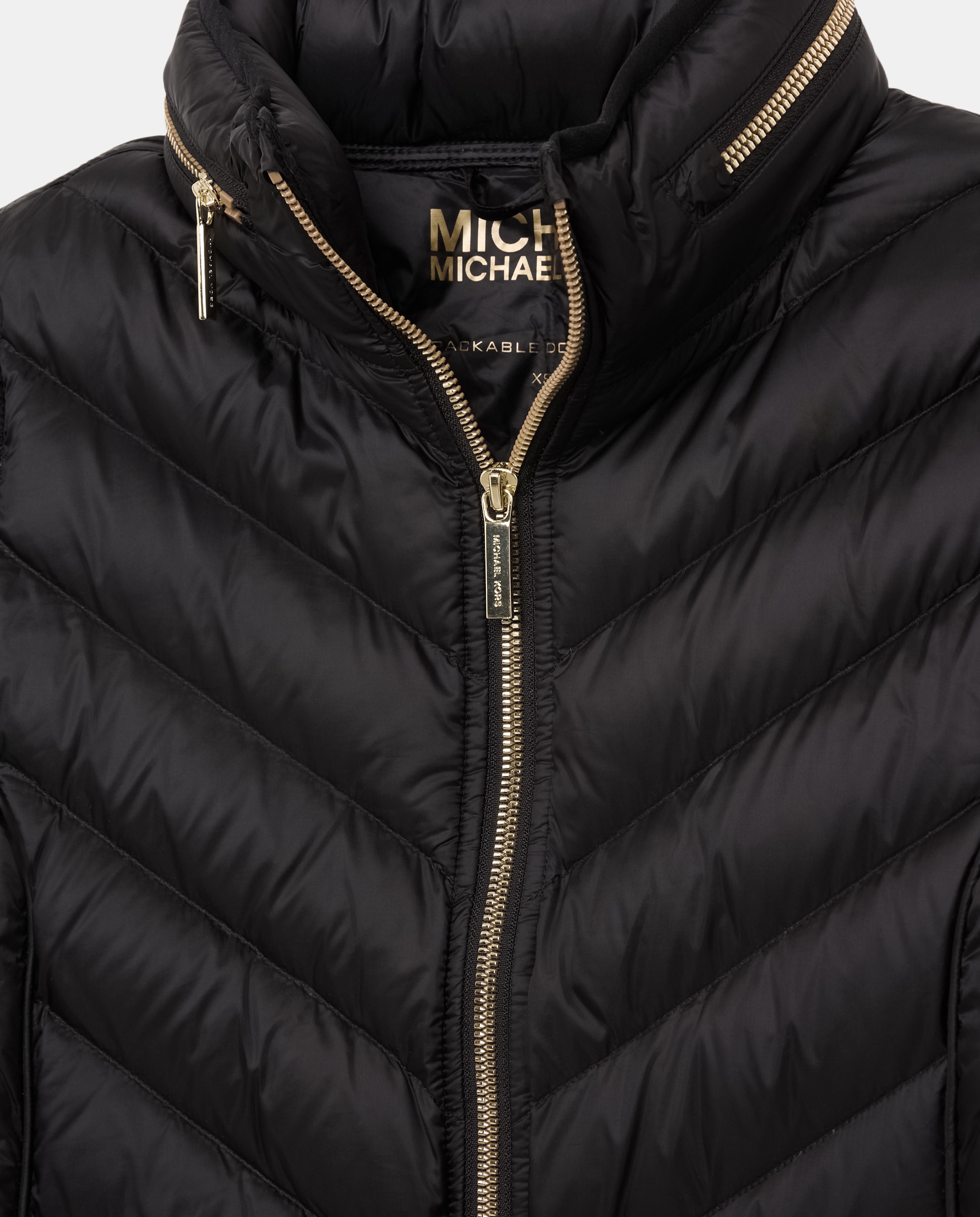 Imagen 5 de Plumífero corto de mujer con capucha y cierre de cremallera - Michael Kors - Negro Negro