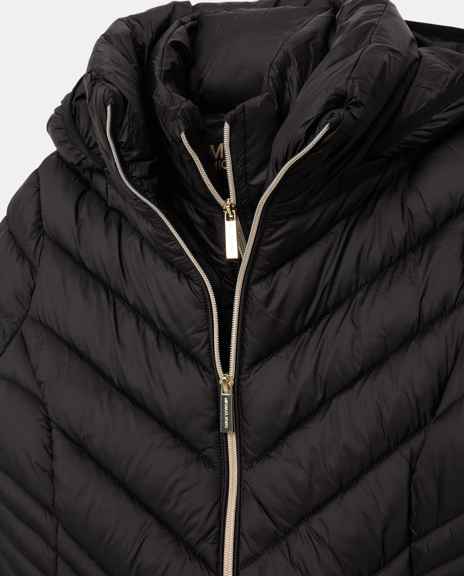 Plumifero largo de mujer con capucha - Michael Kors - Negro Negro-2