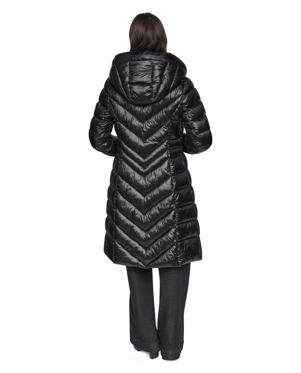 Abrigo de mujer acolchado con cremallera - DKNY - Negro Negro-3