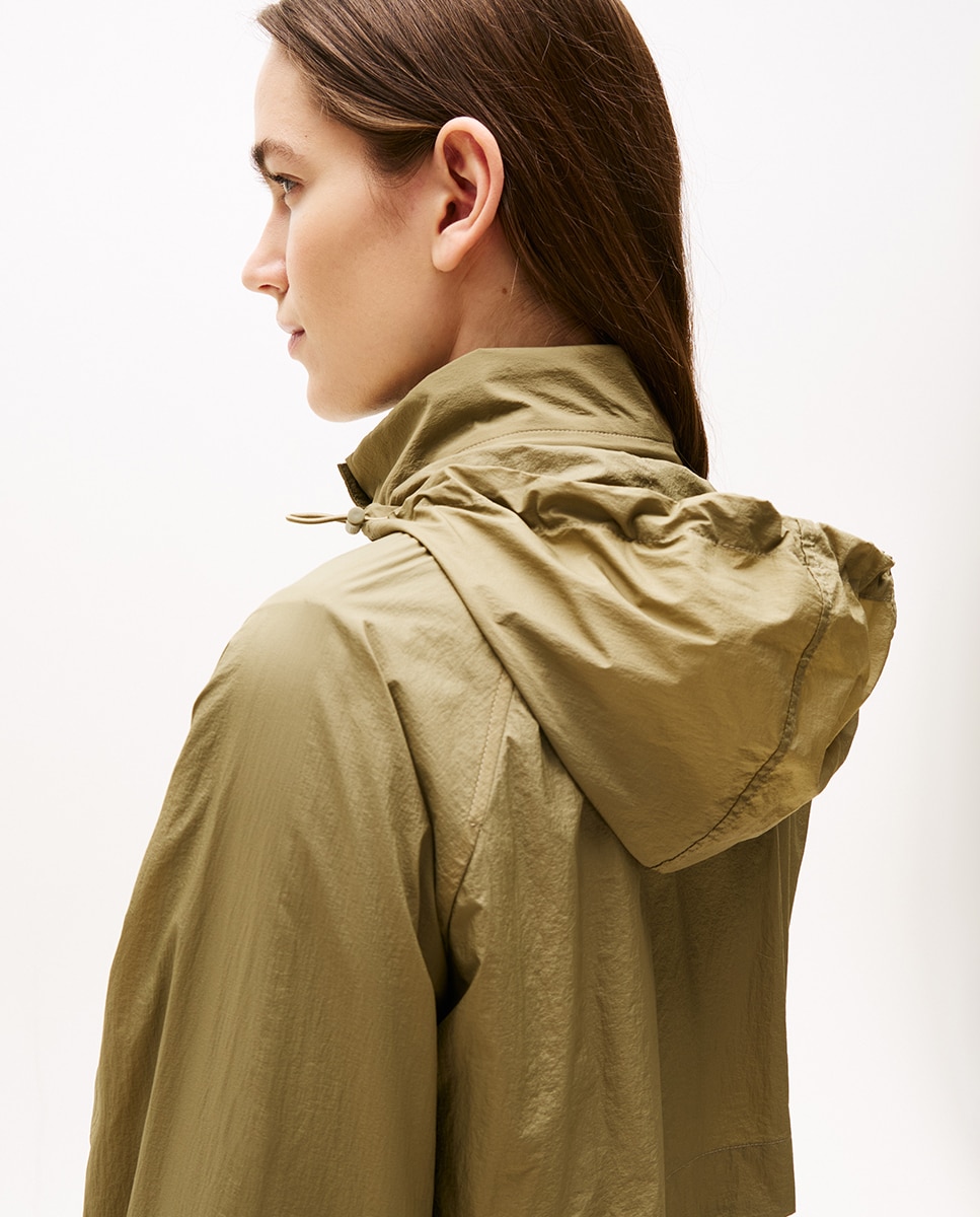 Impermeável com Fecho de Correr Verde-militar-2