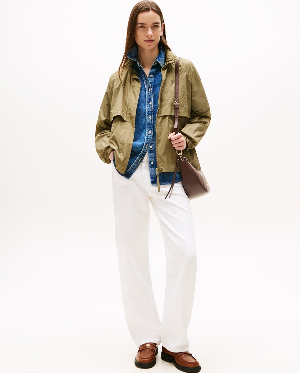 Impermeável com Fecho de Correr Verde-militar-3