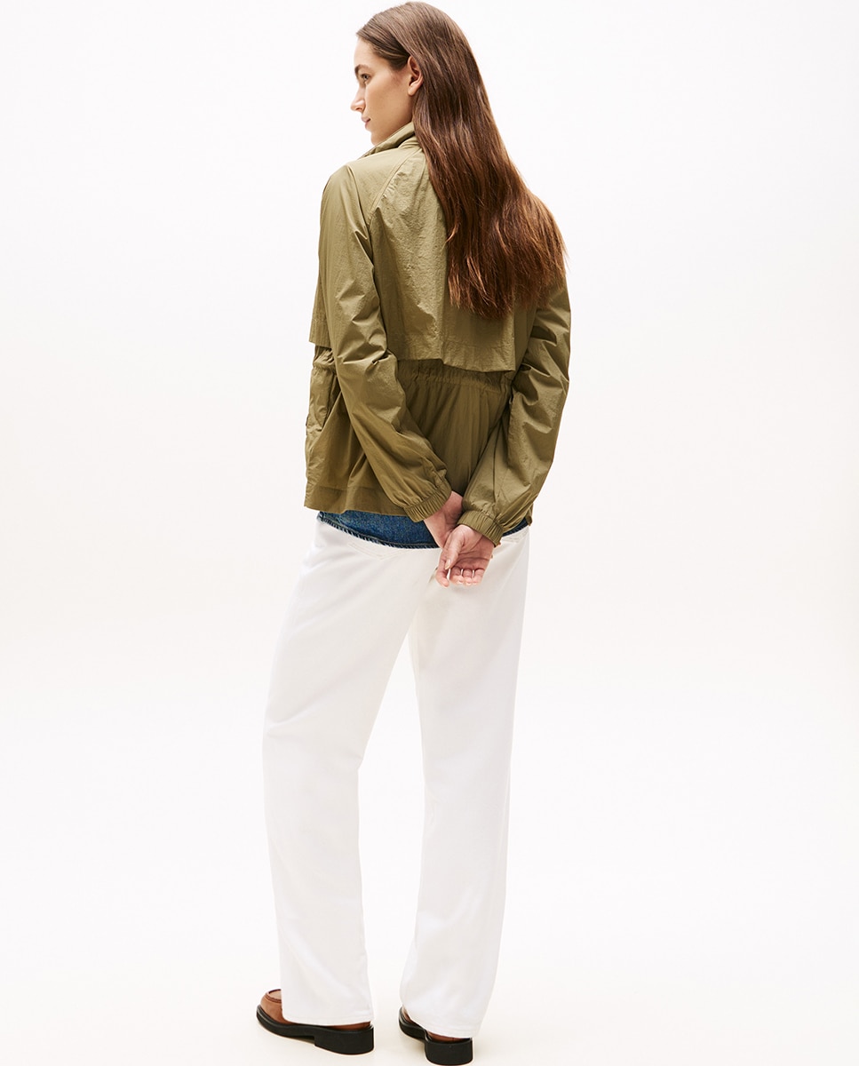 Impermeável com Fecho de Correr Verde-militar-4