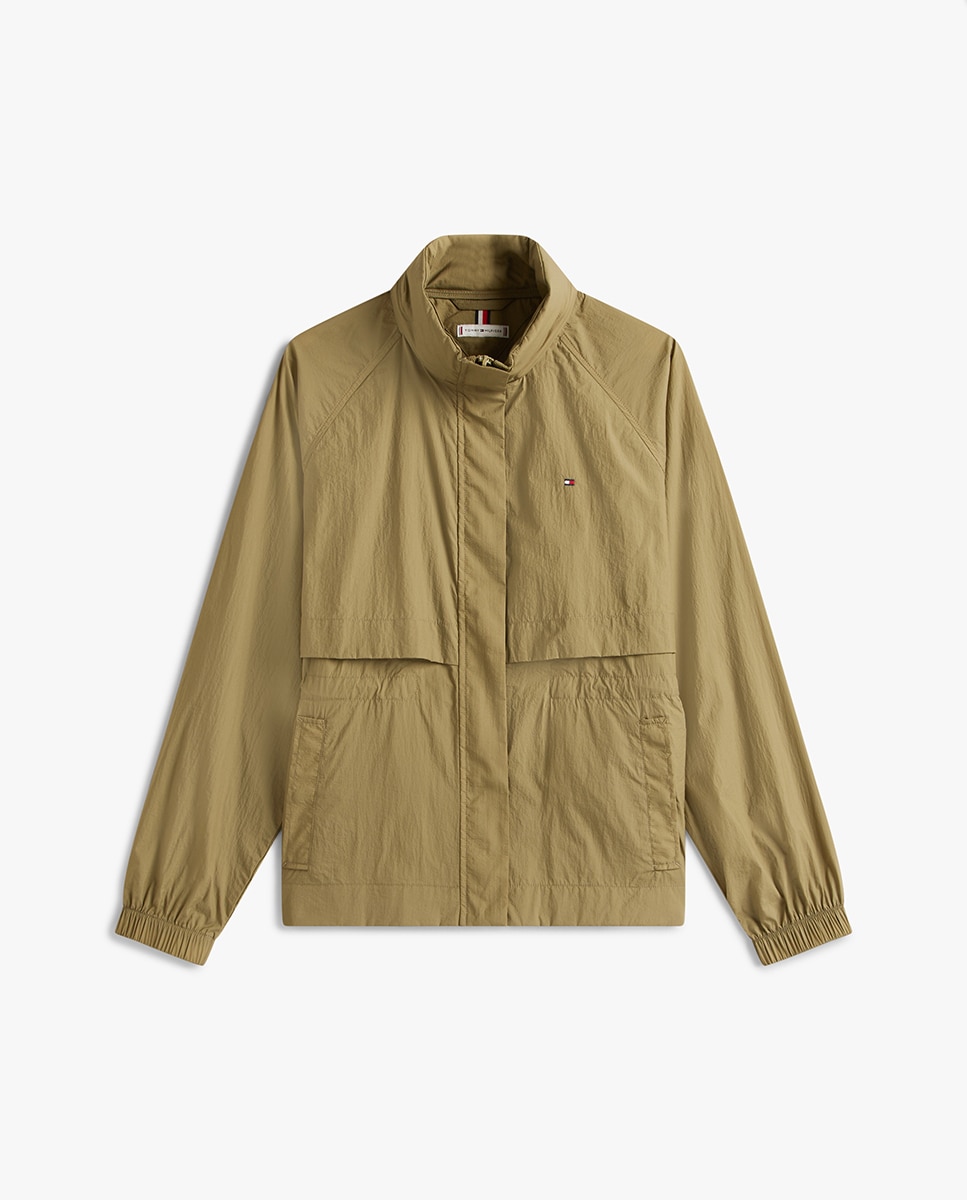 Impermeável com Fecho de Correr Verde-militar-5