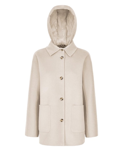 Imagen 0 de Abrigo medio de mujer con capucha acolchada desmontable