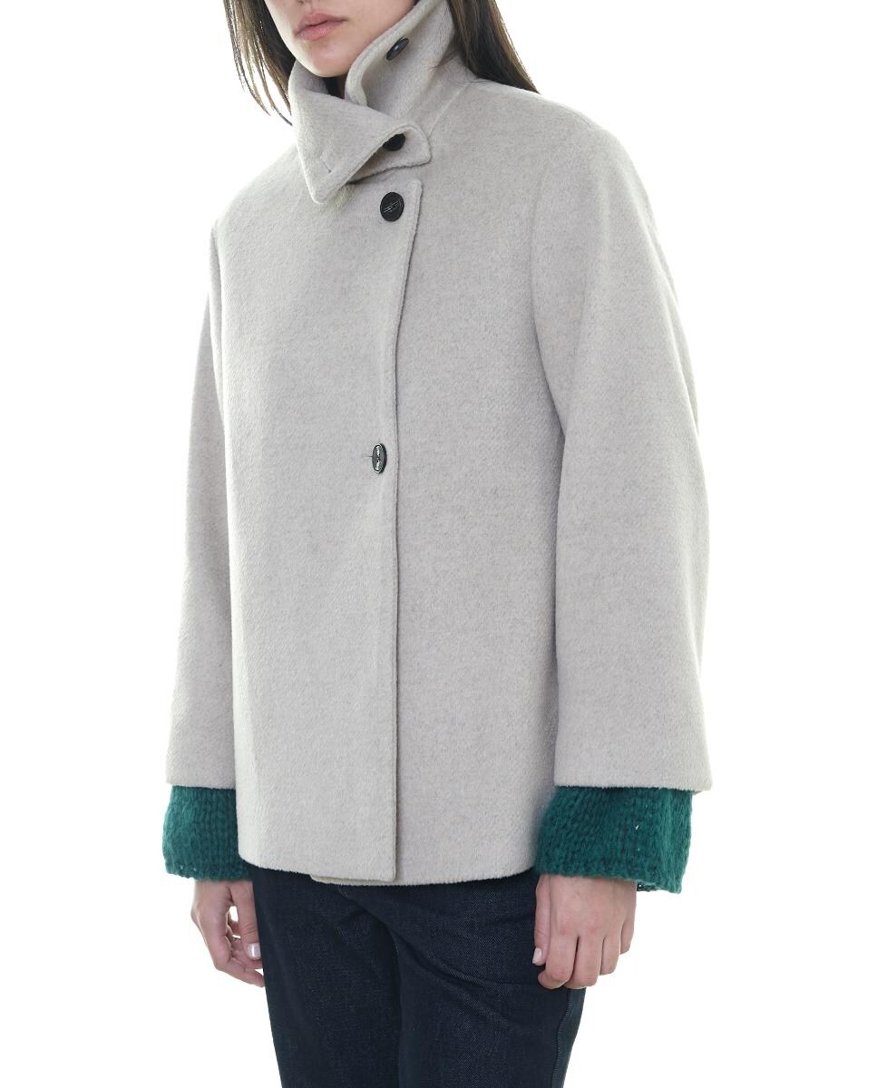 Sobretudo Curto Acolchoado Bege-7