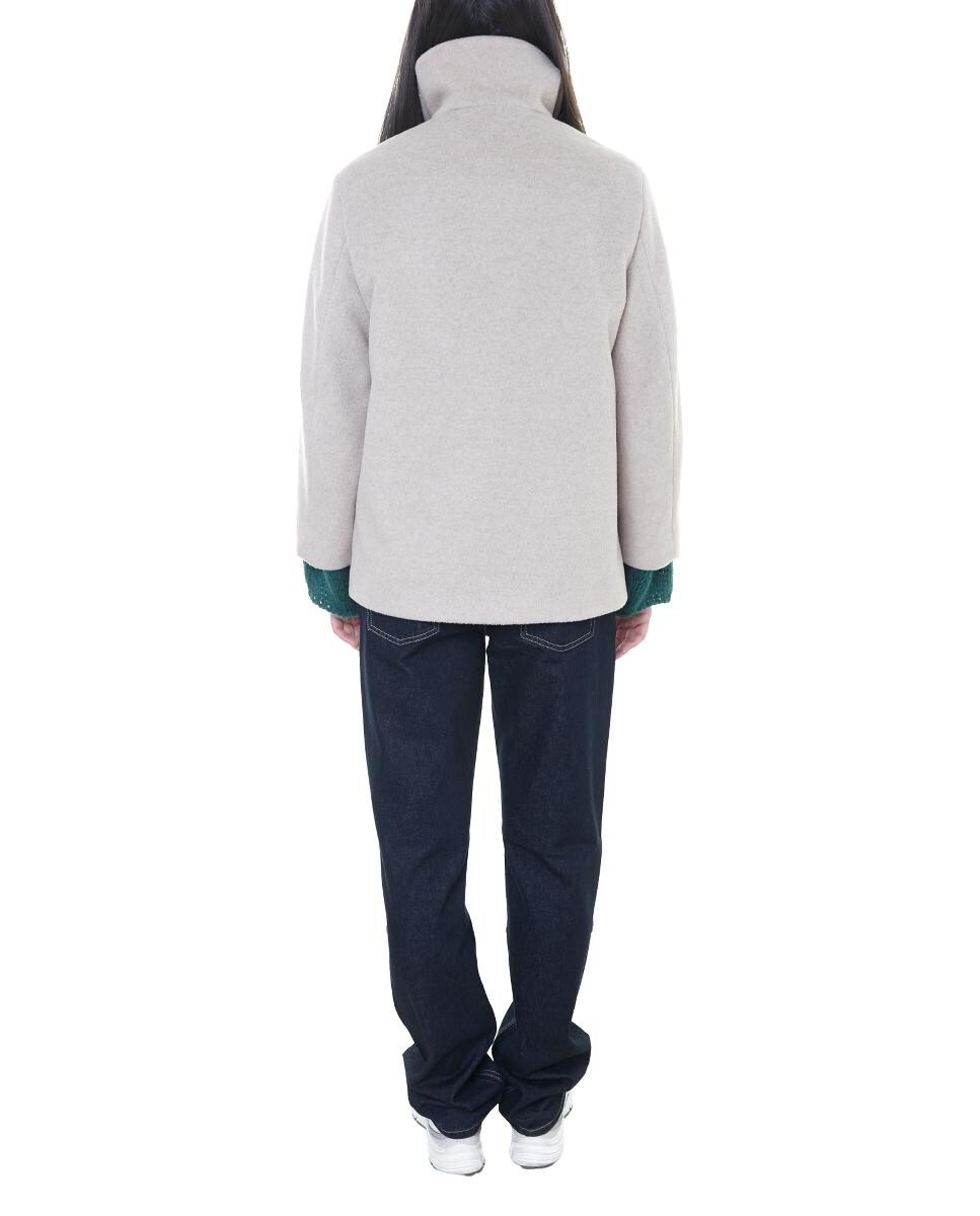 Sobretudo Curto Acolchoado Bege-9