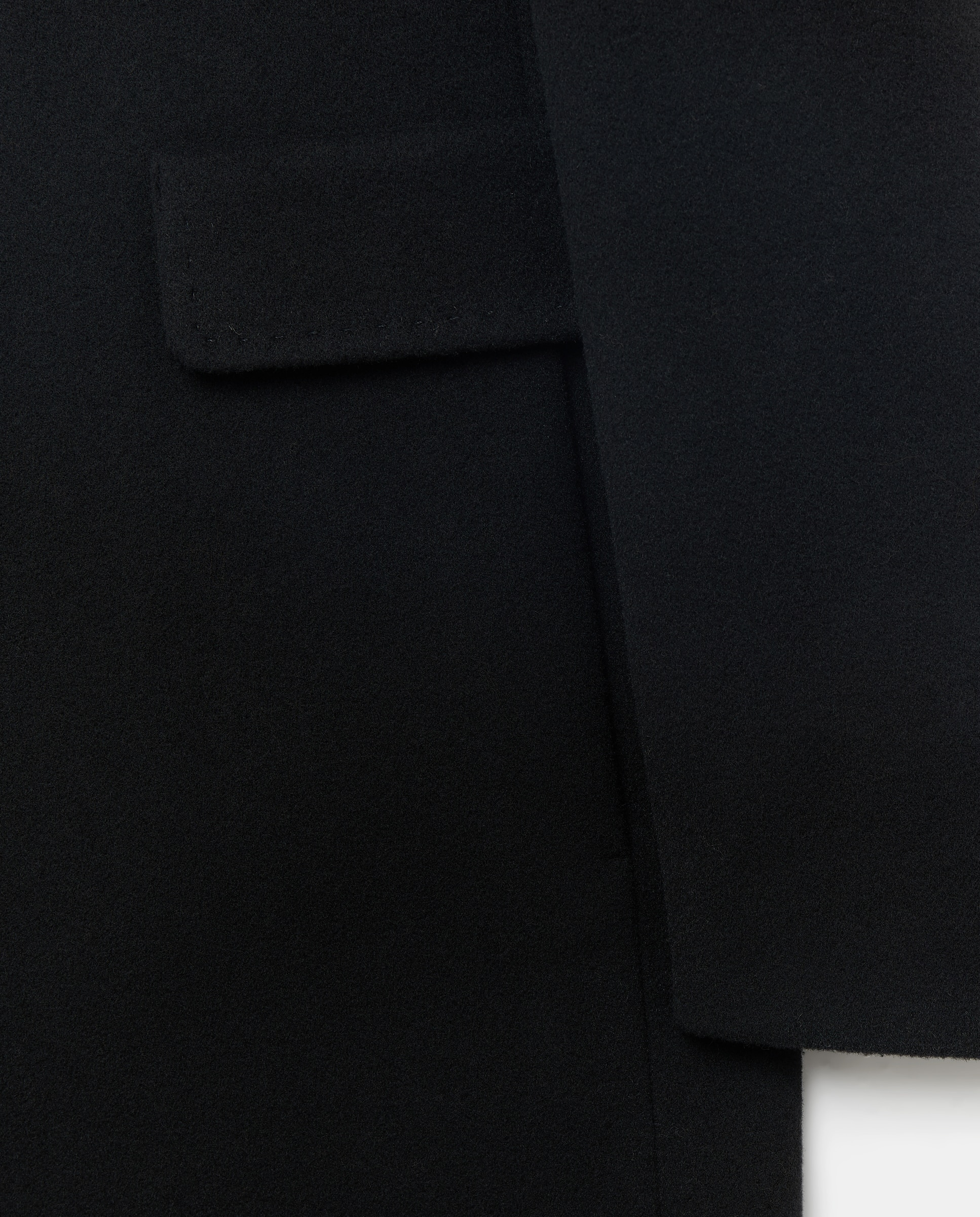 Sobretudo 3/4 Icons com Gola de Lapela - 95 cm Preto-2