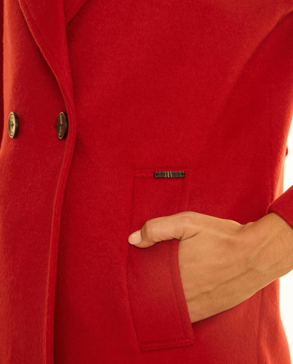 Sobretudo Comprido Vermelho-6