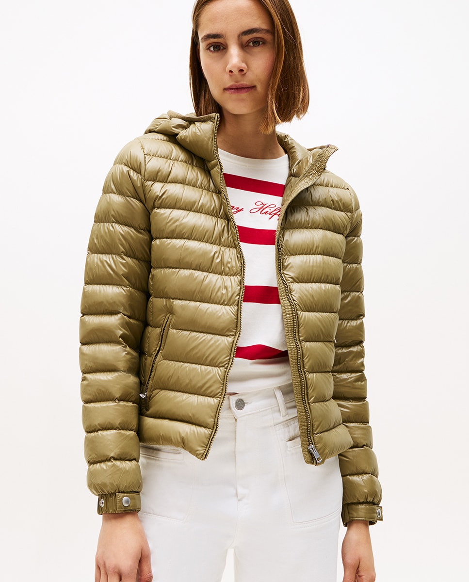 Casaco acolchoado com bolsos Verde-militar-2