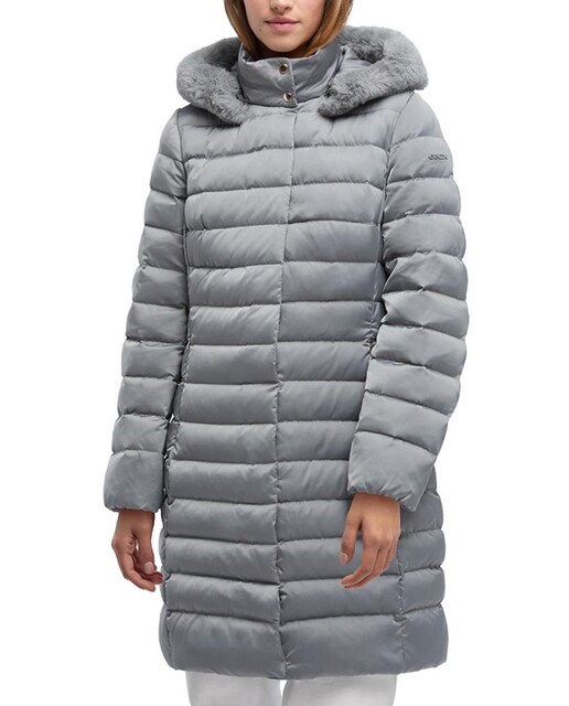 Imagem 0 de Blusão Acolchoado Comprido com Capuz