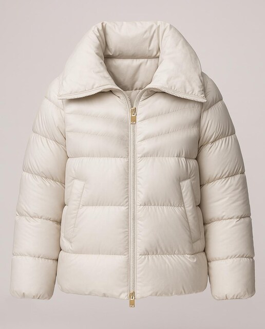 Imagem 0 de Blusão Acolchoado Curto de 64 cm com Degradé e Gola Envolvente